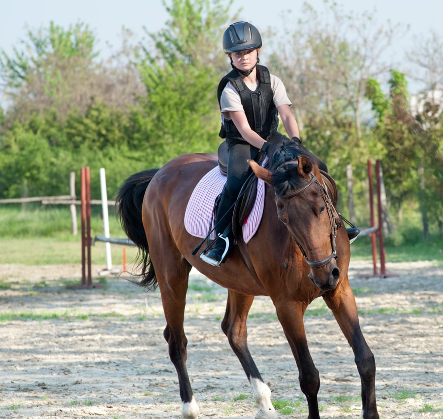 girl riding a horse