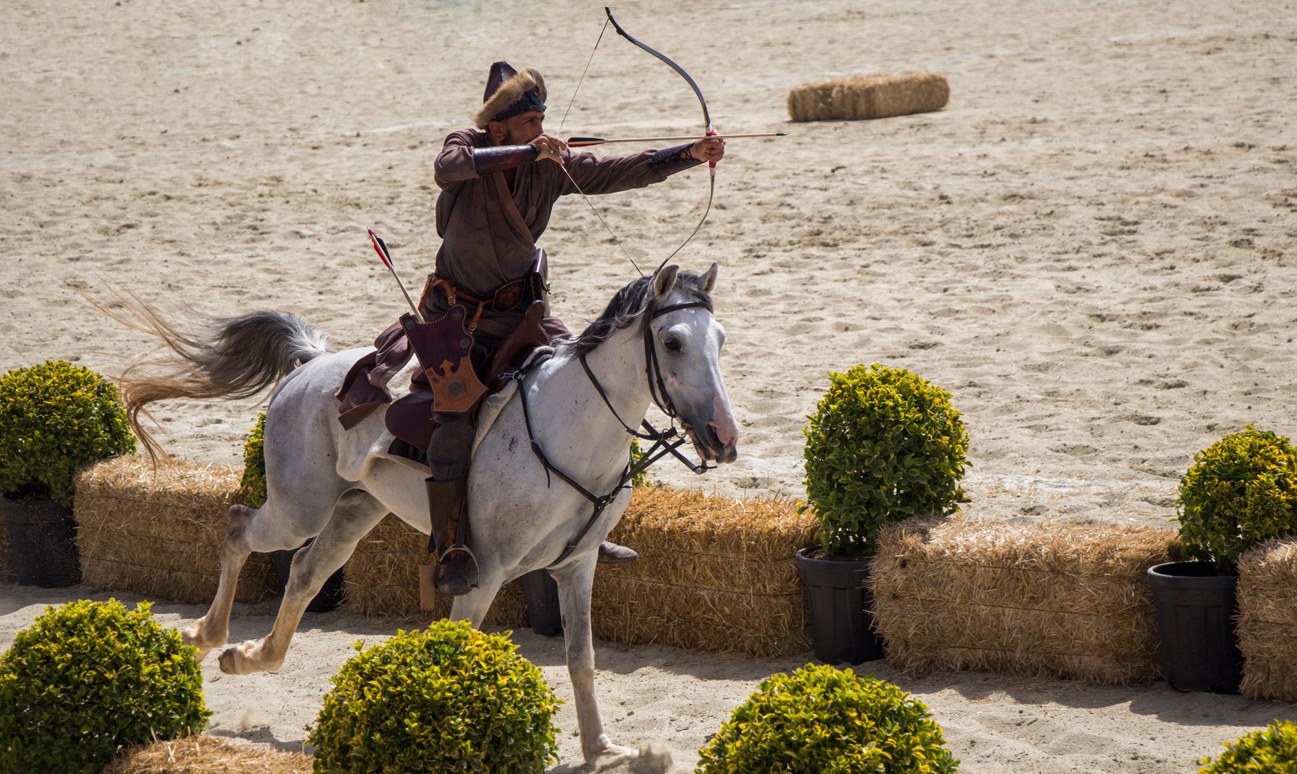 Ottoman Horseman Archer Riding and Shooting